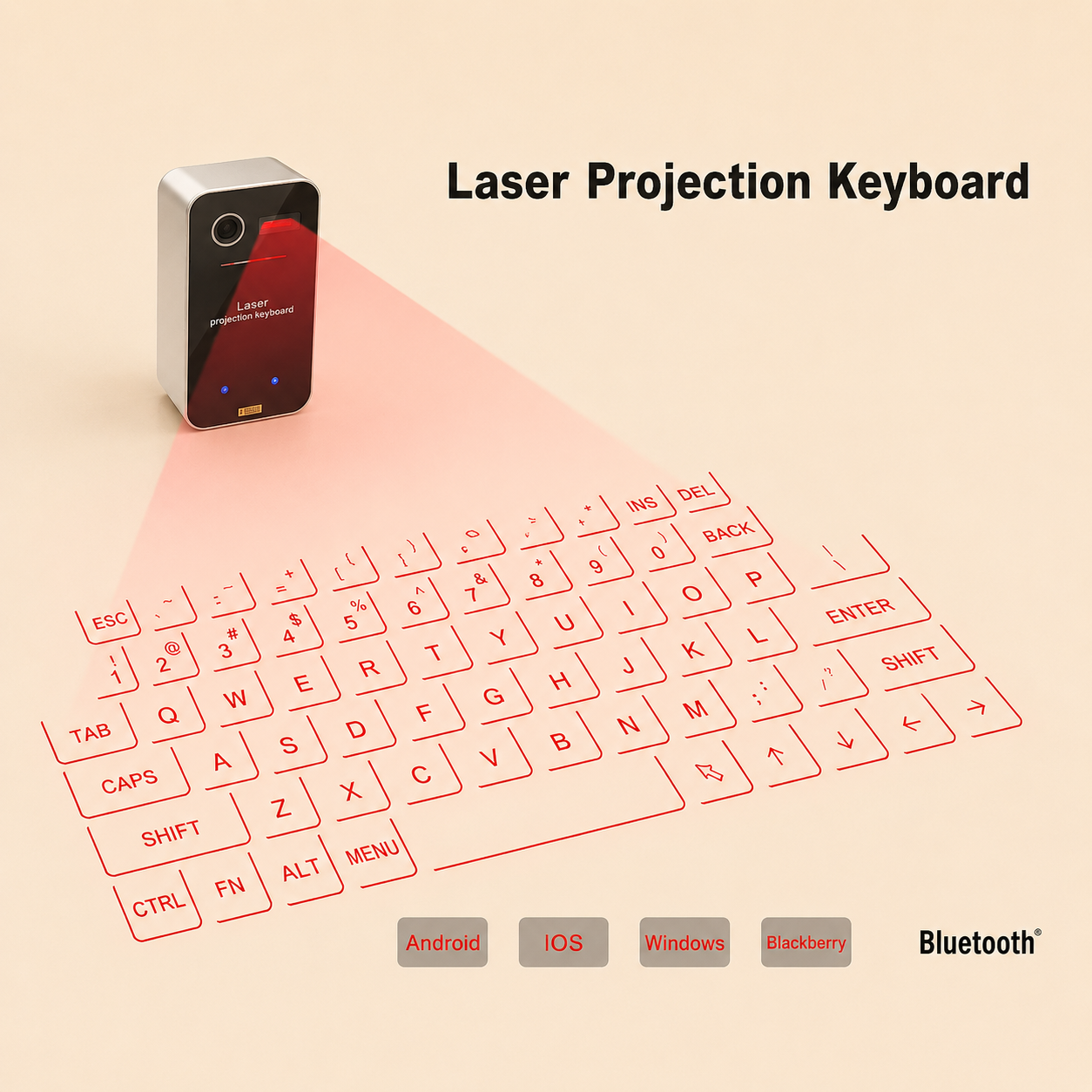NexoraKeys™ Virtual Laser Keyboard