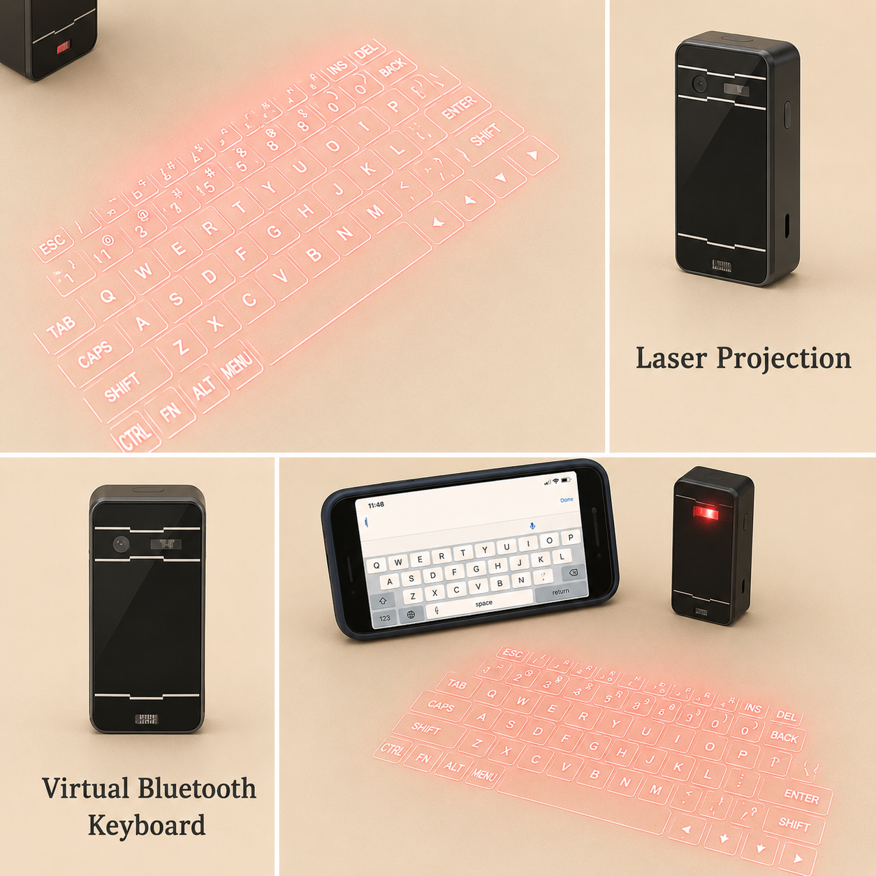 NexoraKeys™ Virtual Laser Keyboard
