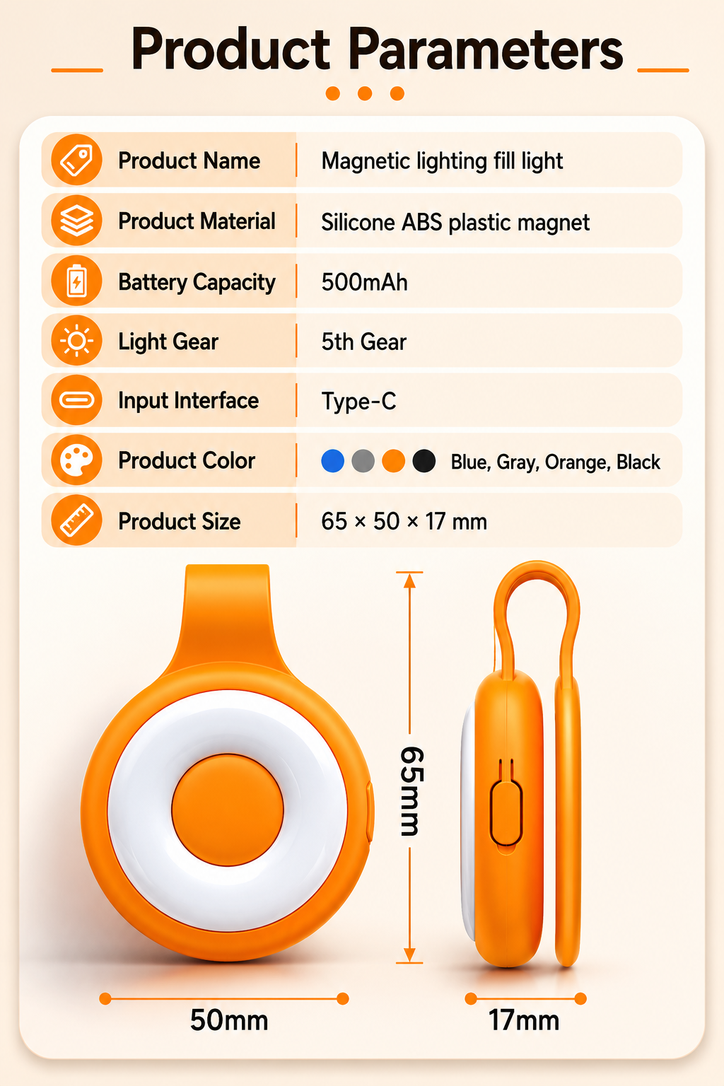 LumiSnap™ Magnetic Selfie Light