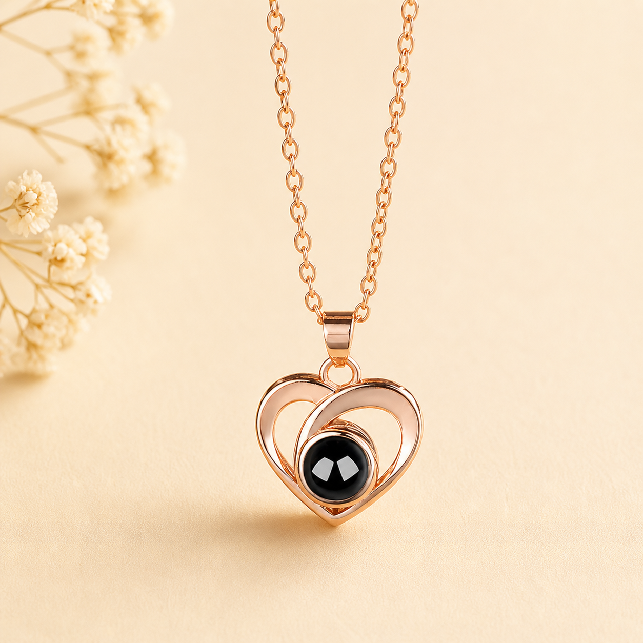 Personalized Projection Necklace – Hidden Photo Memory Pendant