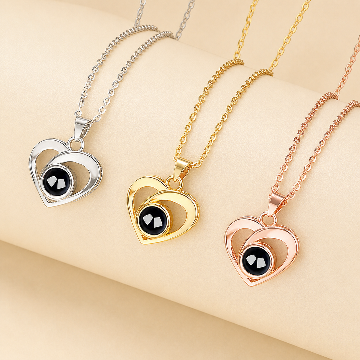 Personalized Projection Necklace – Hidden Photo Memory Pendant